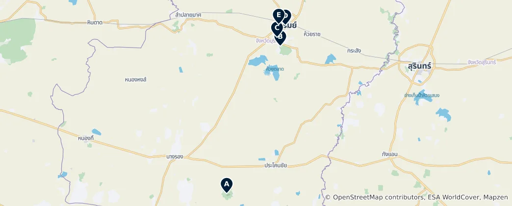 Mappa di Buri Ram Province Essentials