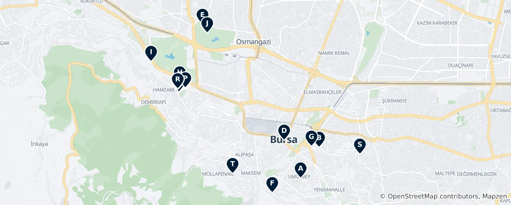 Mapa Historical Sites & Museums