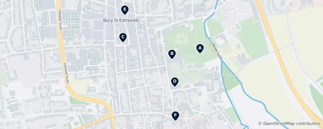 Mappa di Bury St Edmunds Essentials