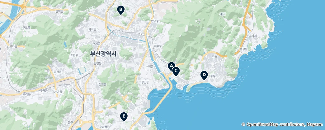 Map of Busan Museums & Galleries