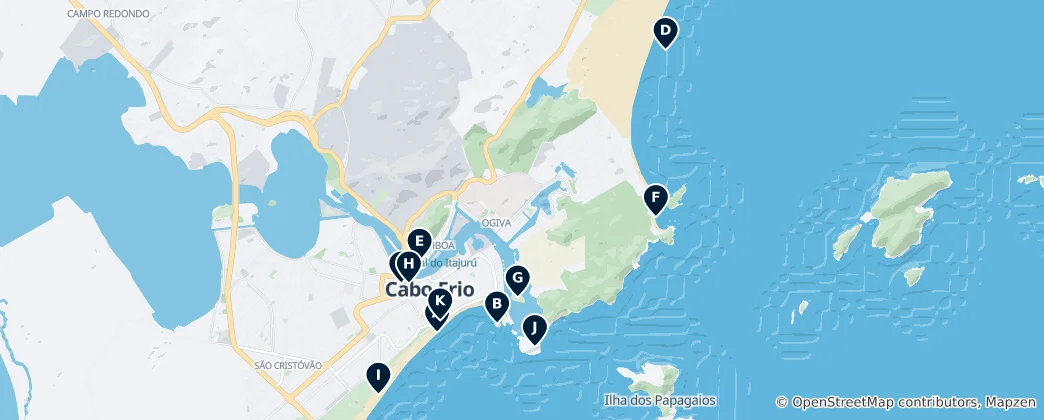 Karte von Cabo Frio Essentials