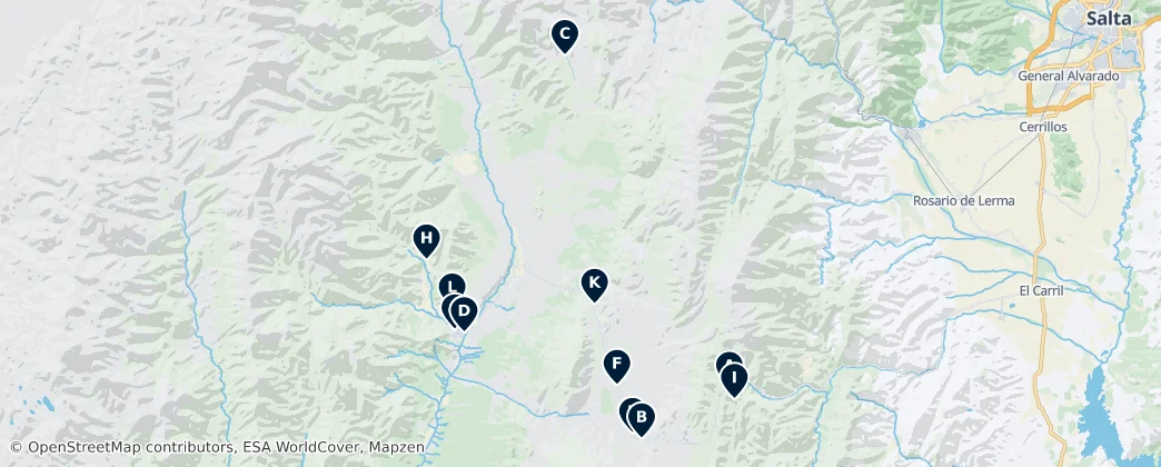 Cachi Department Highlights — Mapa