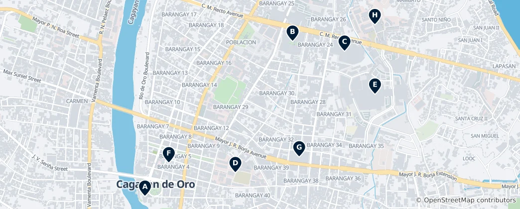 Mapa Cagayán de Oro Essentials