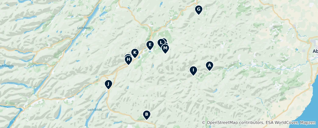 Mapa Cairngorms National Park: Absolute Essentials
