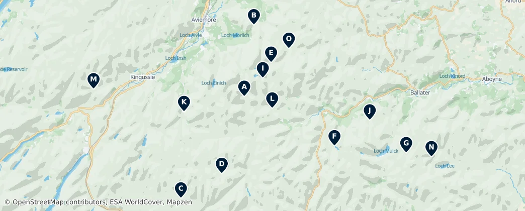 Map of Wilderness Huts & Shelters