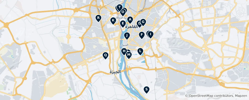 Map of Cairo's Museums & Galleries