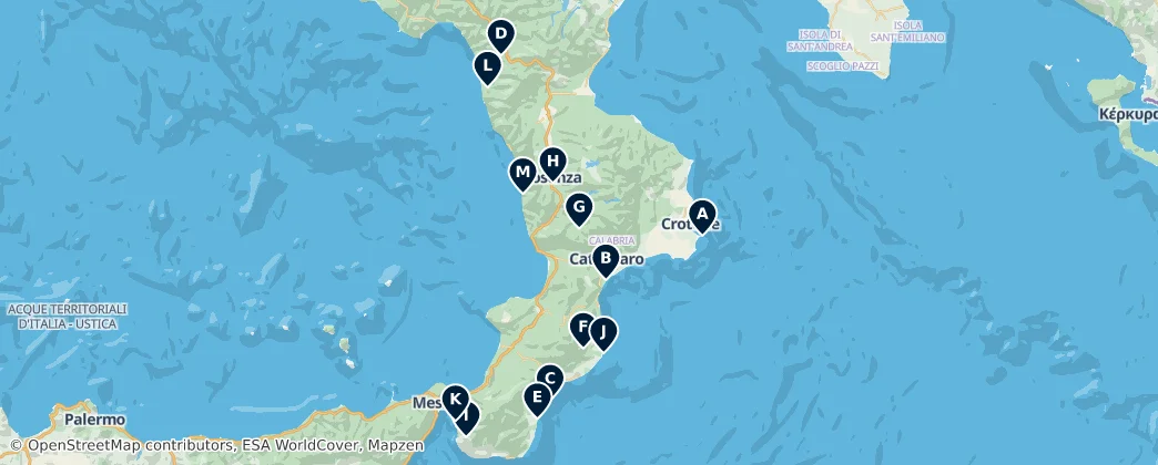 Hidden Gems of Calabria 地图