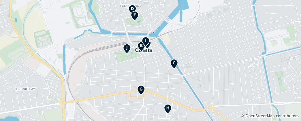Mapa Calais Must-Sees