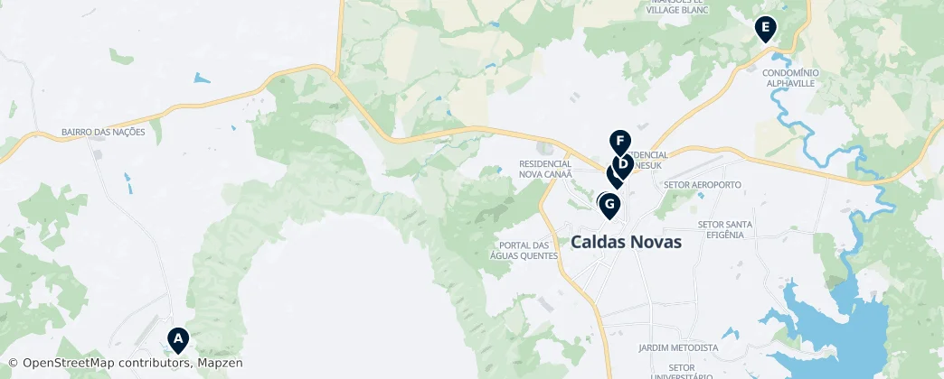 Map of Best of Caldas Novas & Rio Quente