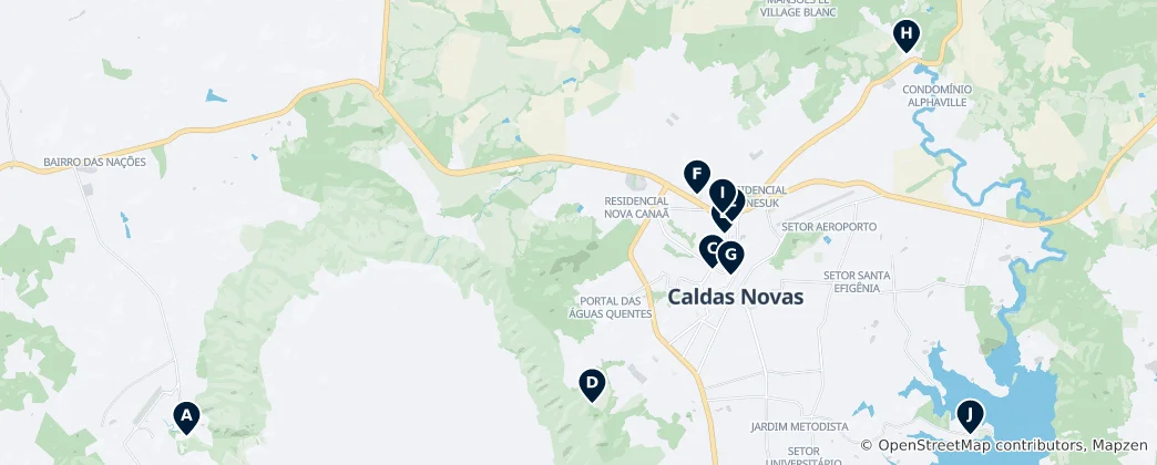 Karte von Caldas Novas Essentials