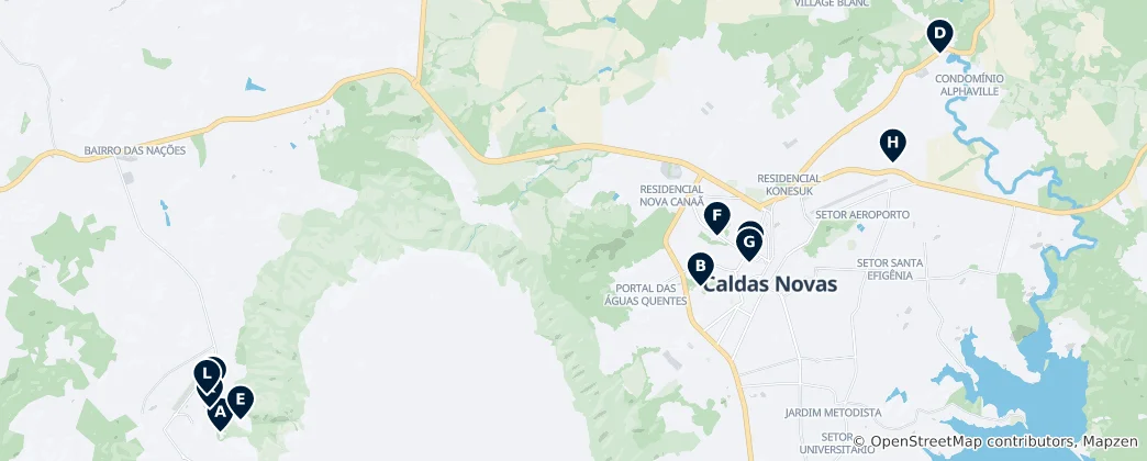 Mapa de Thermal Resorts & Hotels