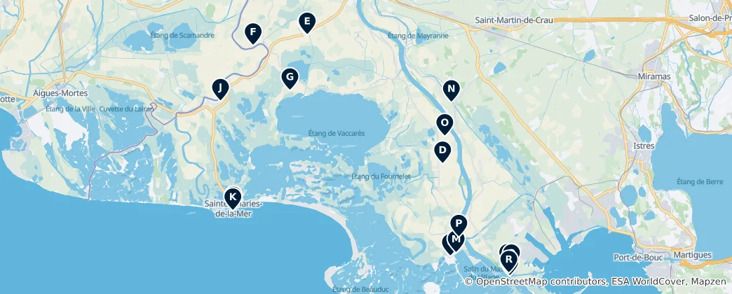 Map of Camargue Heritage Trail