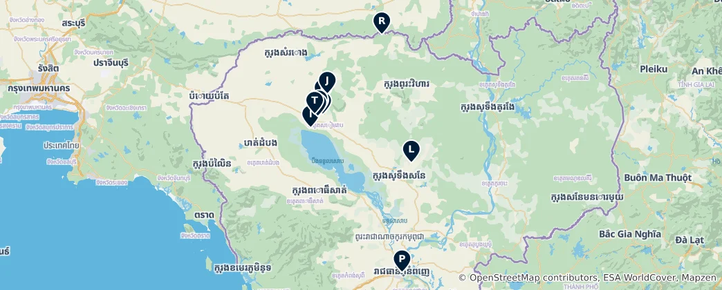 Karte von Ancient Ruins and Archaeological Sites