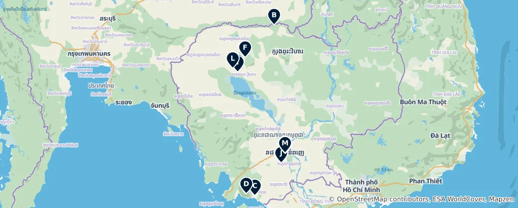 Karte von Cambodia's Hidden Gems