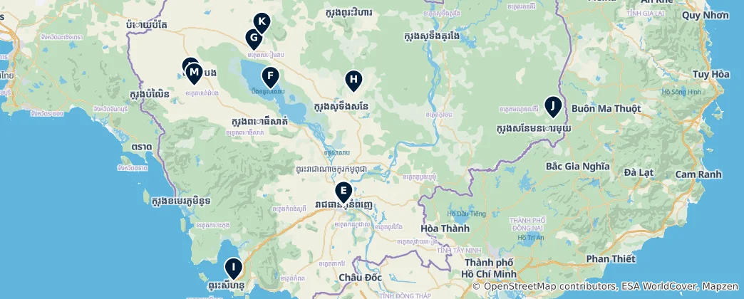 Karte von Editor's Choice: Cambodia's Best