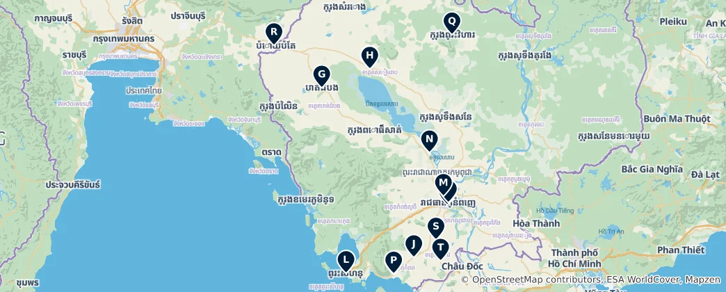 Karte von Markets and Shopping Areas