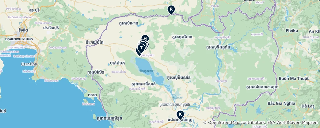 Karte von Temples and Religious Sites