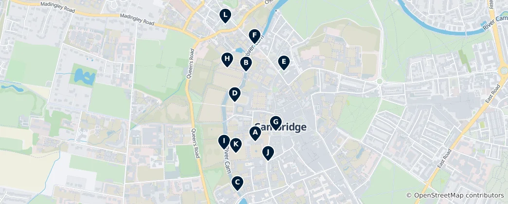 Karte von Cambridge Unmissables