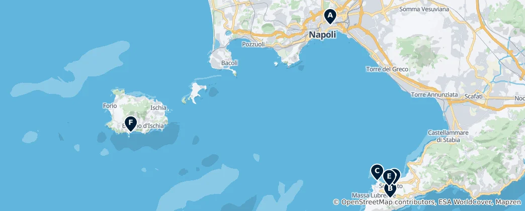 Map of Best of Campania Cuisine