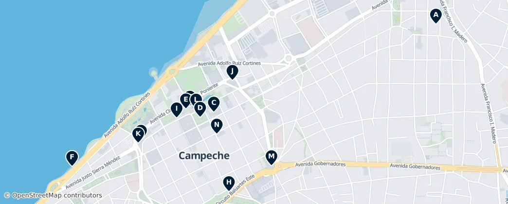 San Francisco de Campeche Essentials — mapa