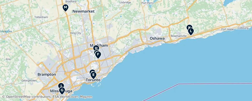 Greater Toronto Area Shopping Destinations — Mappa