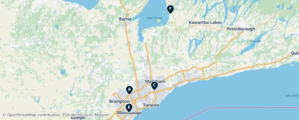 Greater Toronto Entertainment Hotspots — Mappa