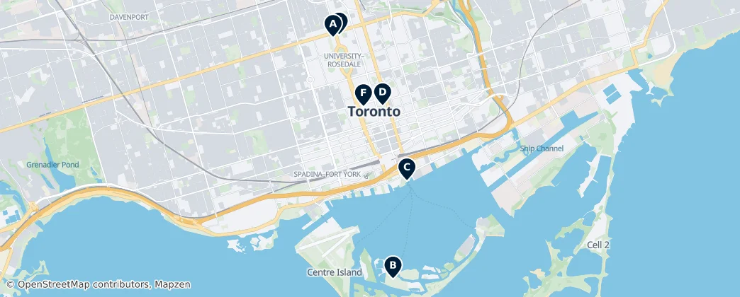 Toronto Must-Sees — Kaart