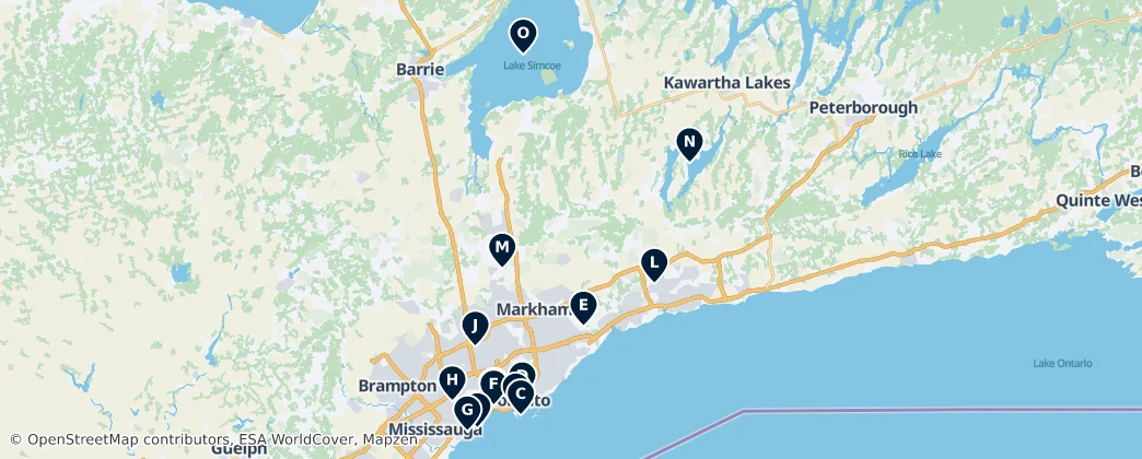 Toronto Parks and Gardens — Térkép