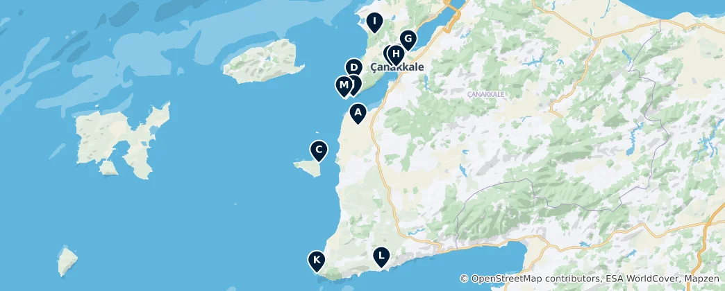 Mapa Çanakkale Essentials