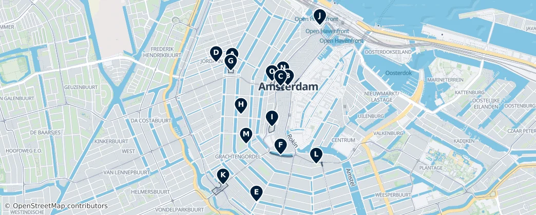 Canal Ring Area of Amsterdam Essentials — Mapa