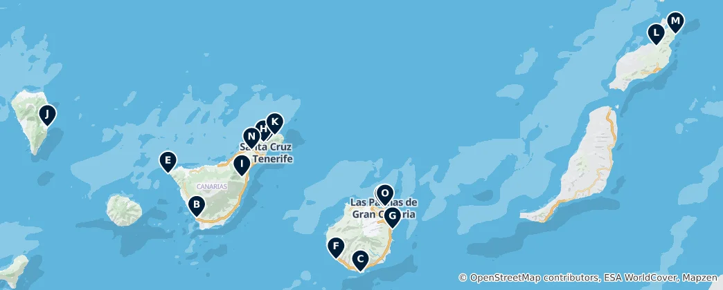 Map of Canarias Unmissables
