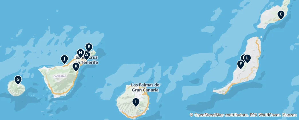 Mappa di Canary Islands Religious Heritage