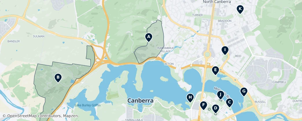 Parks & Gardens — Map