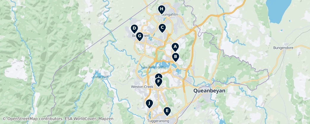 Sacred Sites & Places of Worship — Mapa