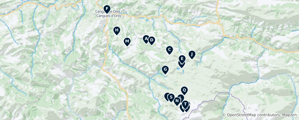 Mappa di Scenic Peaks and Viewpoints
