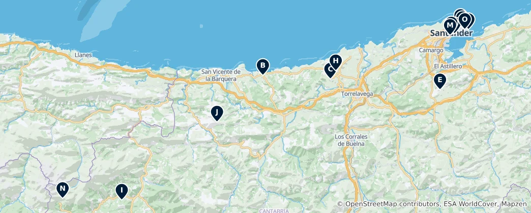 Mappa di Essenziali Assoluti della Cantabria