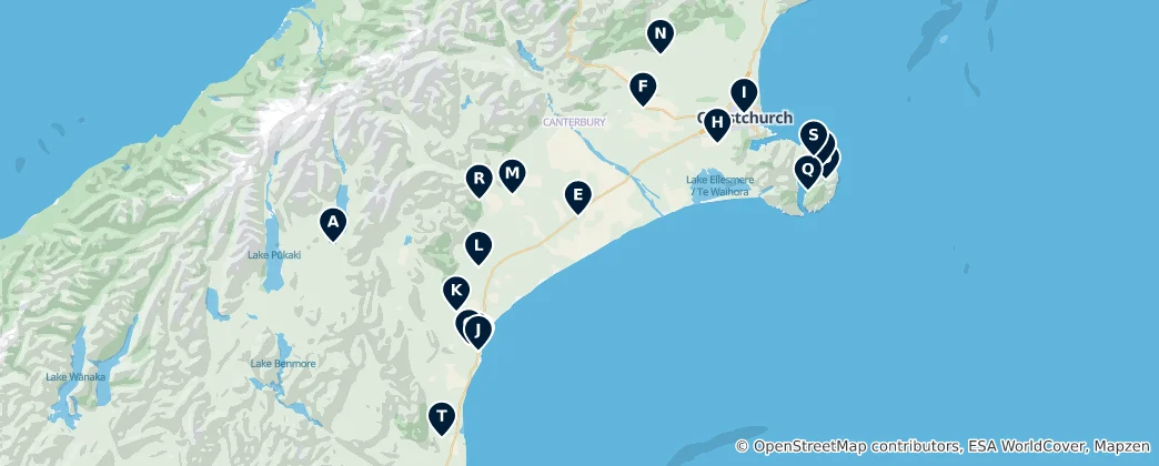 Map of Notable Christian Sites