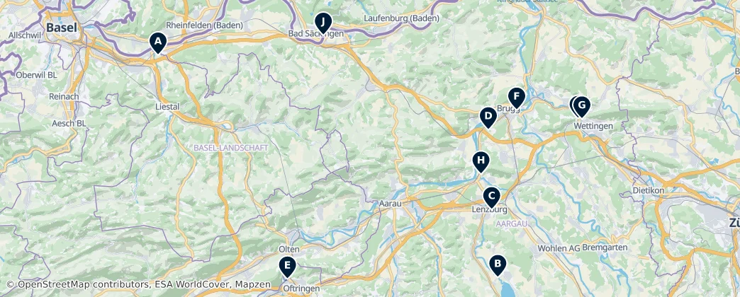 Kanton Aargau Essentials — Map