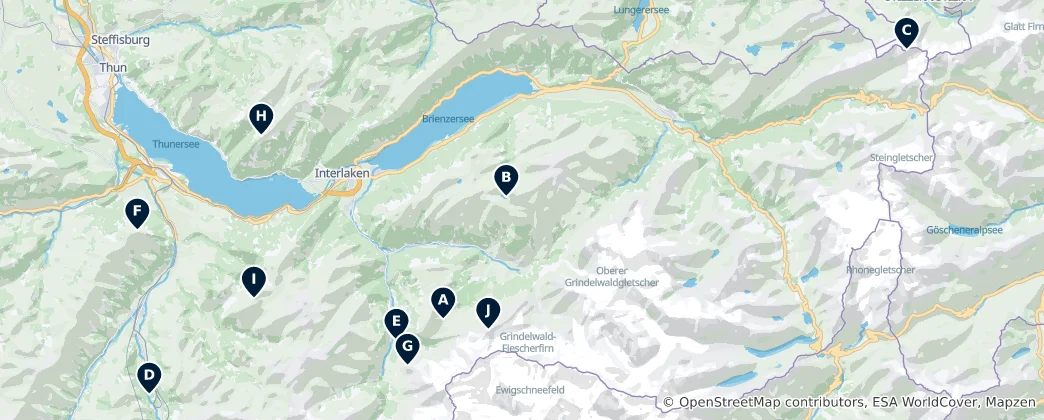 Map of Majestic Mountain Views