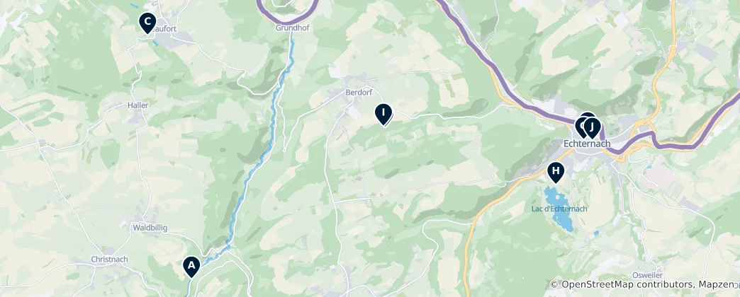 Mappa di Canton Echternach Essentials
