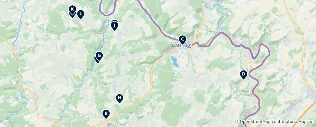 Karte von Hidden Gems of Luxembourg