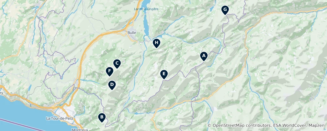 Mapa De Fribourg Peaks