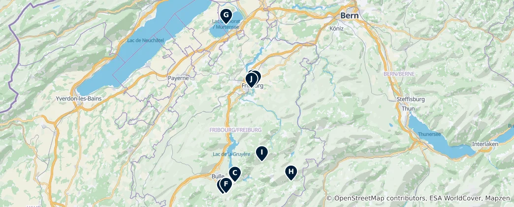 Mapa De Kanton Freiburg's Unmissable Treasures