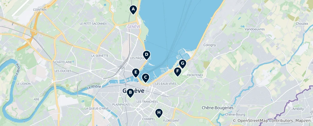 Mapa Parks and Promenades