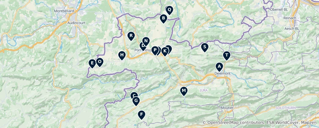 Map of Churches and Religious Sites