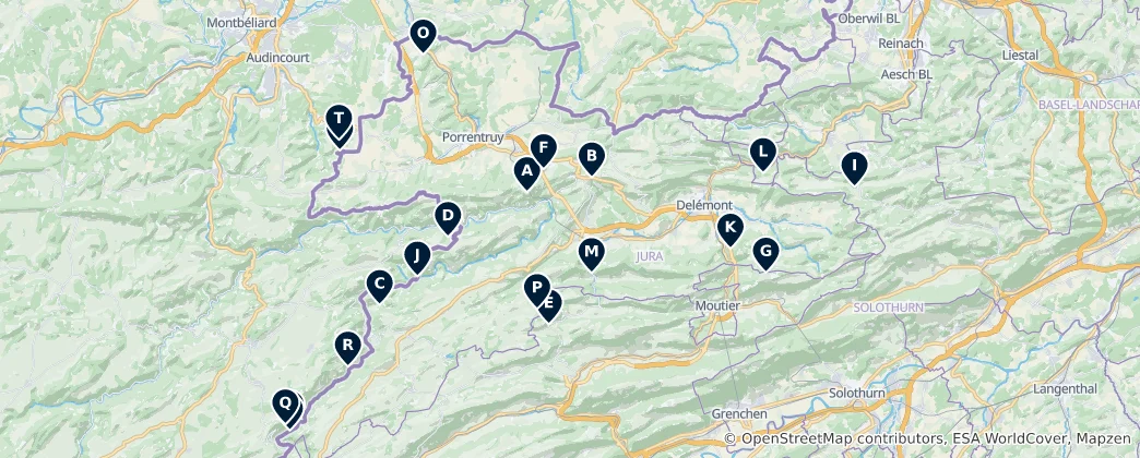 Map of Viewpoints and Natural Attractions