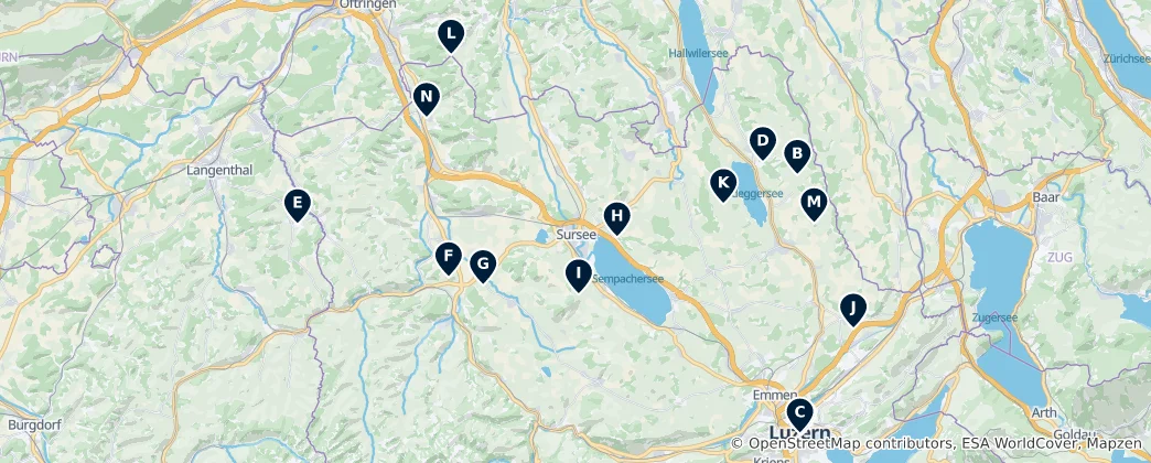 Mapa Historic Castles, Ruins & Towers
