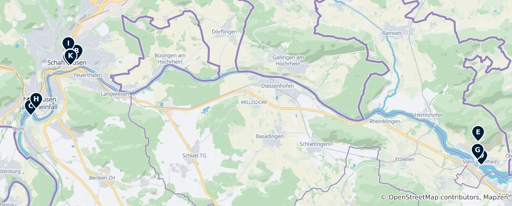 Mapa De Kanton Schaffhausen Essentials