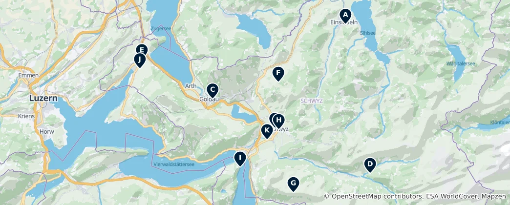 Mapa De Kanton Schwyz Essentials