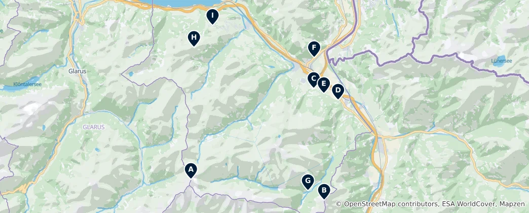 Mapa De Alpine Highlights
